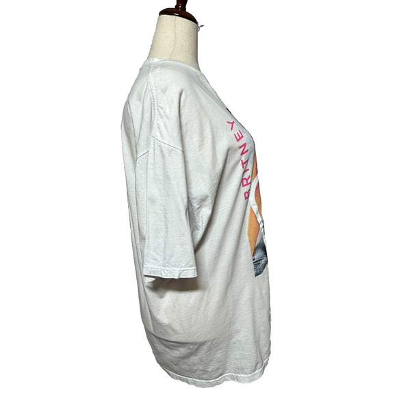 Britney Spears T Shirt Womens XXL White Baby One More Time Concert Tour - Picture 7 of 8